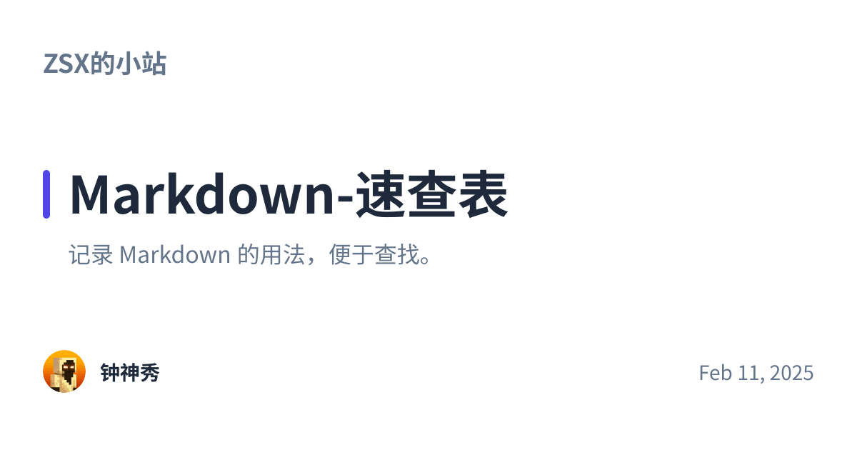 Share preview for Markdown-速查表